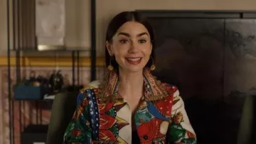 Ridhi Asrani Karnika Hoops worn by Emily Cooper (Lily Collins) as seen in Emily in Paris (S05E03)