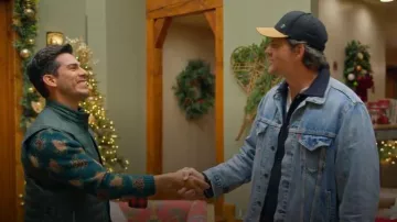 Levi's® Men's Relaxed Fit Trucker Jacket worn by Kristoffer Polaha as seen in Finding Mr. Christmas (S02E08)