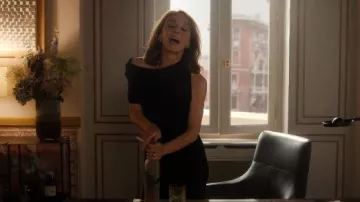 Jacquemus Drapeado Jersey Midi Dress worn by Sylvie Grateau (Philippine Leroy-Beaulieu) as seen in Emily in Paris (S05E03)