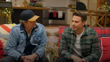 Les Deux Kaleb Button Front Overshirt worn by Jonathan Bennett as seen in Finding Mr. Christmas (S02E08)