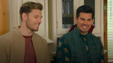 Benetton Quilted High Neck Jacket worn by Angel as seen in Finding Mr. Christmas (S02E08)