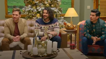 Neiman Marcus Suede Bomber Jacket worn by Craig as seen in Finding Mr. Christmas (S02E08)