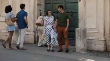 AGL Dorica S Goffre Sandals worn by Emily Cooper (Lily Collins) as seen in Emily in Paris (S05E04)