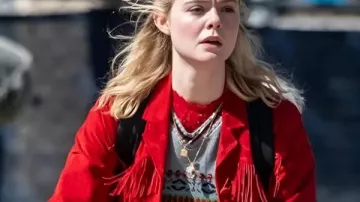 Margo’s Got Money Troubles Elle Fanning Fringe Jacket worn by Margo Millet (Elle Fanning) in Margo's Got Money Troubles (S01)