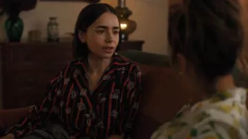 Call It By Your Name Striped Top worn by Emily Cooper (Lily Collins) as seen in Emily in Paris (S05E04)