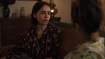 Call It By Your Name Striped Top worn by Emily Cooper (Lily Collins) as seen in Emily in Paris (S05E04)