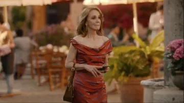 Vivienne Westwood Striped Midi Dress worn by Sylvie Grateau (Philippine Leroy-Beaulieu) as seen in Emily in Paris (S05E04)