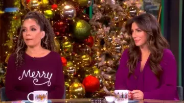 Z Supply Sienna Merry Sweater worn by Sunny Hostin as seen in The View on December 18, 2025