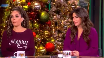 A.L.C. Vivi Long-Sleeve Silk Tie-Neck Top worn by Alyssa Farah Griffin as seen in The View on December 18, 2025