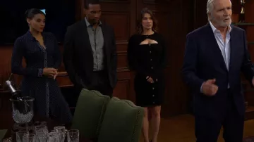 Veronica Beard Lex Polka Dot Silk Midi Dress worn by Daphne Rose (Murielle Hilaire) as seen in The Bold and the Beautiful on December 5, 2025