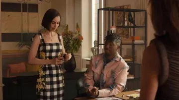 Dsquared2 Pink Latex Wash Lee Jean Jacket worn by Julien (Samuel Arnold) as seen in Emily in Paris (S05E04)