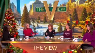 Cinq a Sept Cheyenne Pansy Garden Blazer worn by Joy Behar as seen in The View on December 18, 2025