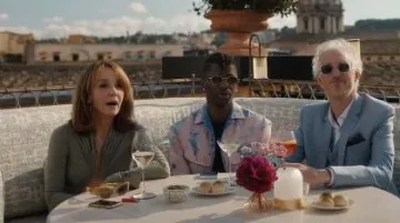 Rick Owens Prong Top in Celadon worn by Sylvie Grateau (Philippine Leroy-Beaulieu) as seen in Emily in Paris (S05E04)