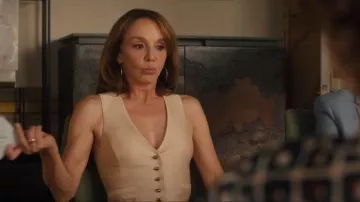 Zimmermann Natura Wool & Silk Vest worn by Sylvie Grateau (Philippine Leroy-Beaulieu) as seen in Emily in Paris (S05E04)