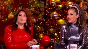 Diane von Furstenberg Marlene Sequin Top worn by Ana Navarro as seen in The View on December 19, 2025