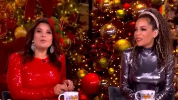 Ranjana Khan Dioses Earrings with Pearls worn by Ana Navarro as seen in The View on  December 19, 2025