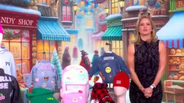 Veronica Beard Sylven Beaded Mock Neck Maxi Dress worn by Sara Haines as seen in The View on  December 19, 2025