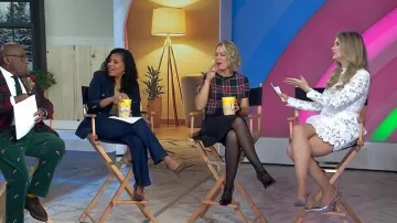 Nadine Merabi Lydia Dress worn by Nikki Novak as seen in Today on December 19, 2025