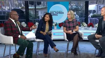 Castaway Clothing Hunter Green Candy Cane Embroidered Corduroy Pants worn by Al Roker as seen in Today on  December 19, 2025