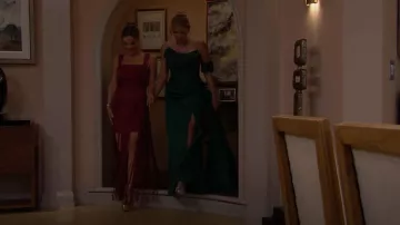 Michael Kors Martina Ankle-Strap Platform Pumps worn by Donna Logan (Jennifer Gareis) as seen in The Bold and the Beautiful on December 10, 2025