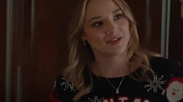 A Make or Break Holiday Hunter King Ugly Christmas Sweater worn by Liv (Hunter King) as seen in A Make or Break Holiday