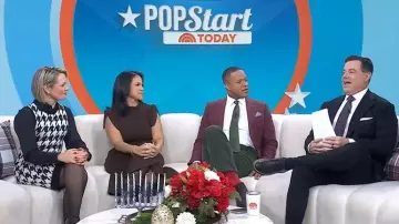 Polo Ralph Lauren Sleeveless Houndstooth Sweater Dress worn by Dylan Dreyer as seen in Today on December 22, 2025