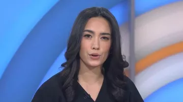 Extro & Vert Darcey Short Sleeve Jacket worn by Emilie Ikeda as seen in Today on December 22, 2025