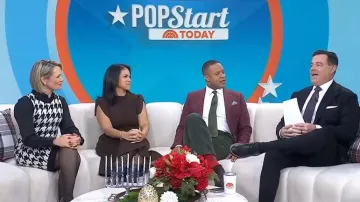 3.1 Phillip Lim Compact Rib Midi Dress worn by Laura Jarrett as seen in Today on December 22, 2025