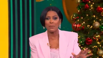 Wardrobe NYC Double-breasted Virgin Wool Blazer worn by Tamron Hall as seen in Tamron Hall Show on December 17, 2025