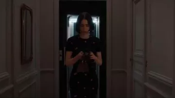 Victoria Beckham Floral Jacquard Dress worn by Emily Cooper (Lily Collins) as seen in Emily in Paris (S05E05)