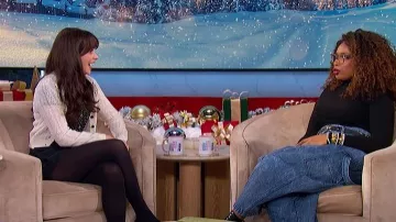 Doen Cosette Cardigan worn by Zooey Deschanel as seen in The Jennifer Hudson Show on  December 10, 2025