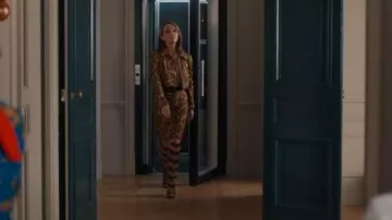 Fendi Arco Two Tone Inlaid Hagfish Leather Boots worn by Sylvie Grateau (Philippine Leroy-Beaulieu) as seen in Emily in Paris (S05E05)