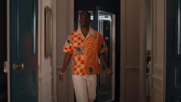 3.Paradis Damier SS Shirt worn by Julien (Samuel Arnold) as seen in Emily in Paris (S05E05)