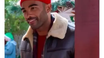 Twelve Dates Til Christmas Toby Sandeman Leather Jacket (Toby Sandeman) as seen in Twelve Dates 'Til Christmas (S01E06)