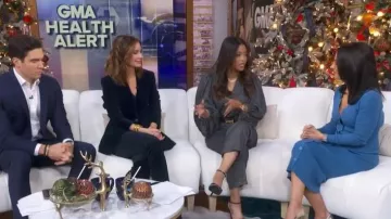 Ronny Kobo Knit Dress worn by Tara Narula as seen in Good Morning America on December 19, 2025