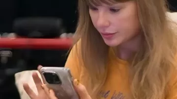Taylor Swift The End Of An Era Tiger Print Tee worn by Self (Taylor Swift) as seen in Taylor Swift | The Eras Tour | The End of an Era (S01E06)