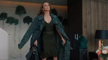 Alaïa 1990 Cling Dress with Pleated Hem worn by Sylvie Grateau (Philippine Leroy-Beaulieu) as seen in Emily in Paris (S05E05)