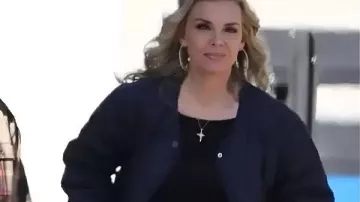 Margo’s Got Money Troubles Michelle Pfeiffer Quilted Coat worn by Shyanne (Michelle Pfeiffer) as seen in Margo's Got Money Troubles (S01E08)