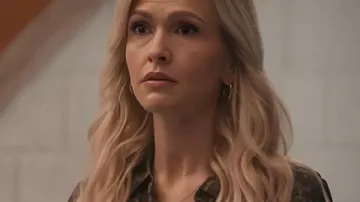 Stumble 2025 Courteney Potter Brown Floral Top worn by Courteney Potter (Jenn Lyon) as seen in Stumble (S01E10)