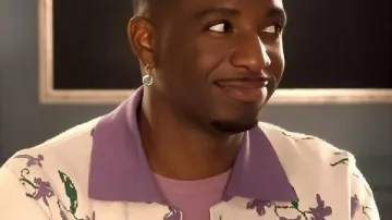 Emily In Paris S05 Samuel Arnold Floral Cardigan worn by Julien (Samuel Arnold) as seen in Emily in Paris (S05)