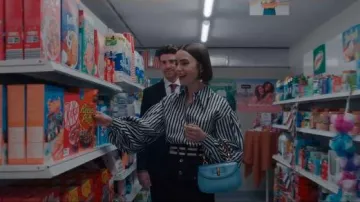 Gucci Bamboo 1947 Small Handle Bag worn by Emily Cooper (Lily Collins) as seen in Emily in Paris (S05E06)