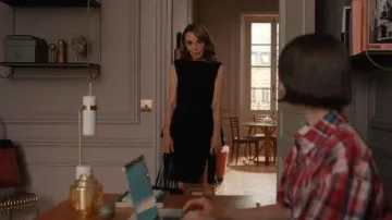 Thierry Mugler Black Sheath Dress worn by Sylvie Grateau (Philippine Leroy-Beaulieu) as seen in Emily in Paris (S05E06)