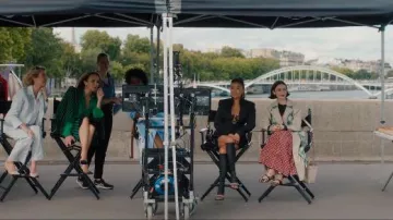 Fendi Pre Fall 2018 Short Checkered Print Dress worn by Emily Cooper (Lily Collins) as seen in Emily in Paris (S05E06)