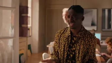 Fendi Pre Owned 2000s FF Logo Print Jacket worn by Julien (Samuel Arnold) as seen in Emily in Paris (S05E06)