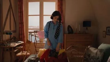 Moschino Tie Printed Cotton Shirt worn by Emily Cooper (Lily Collins) as seen in Emily in Paris (S05E06)