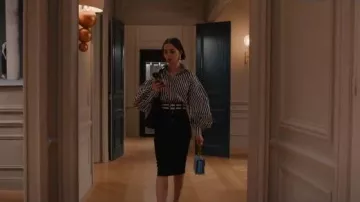 Dolce & Gabbana High Waisted Denim Pencil Skirt worn by Emily Cooper (Lily Collins) as seen in Emily in Paris (S05E06)