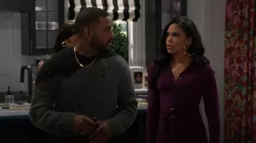 All Saints Sur Colorblock Alpaca Blend Sweater worn by Andre Richardson (Sean Freeman) as seen in Beyond the Gates (S01E195)