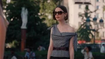 Celine CL40193I worn by Emily Cooper (Lily Collins) as seen in Emily in Paris (S05E07)