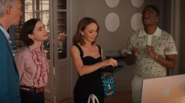 Victoria Beckham Matte Crepe Cross Back Cami Fitted Dress worn by Sylvie Grateau (Philippine Leroy-Beaulieu) as seen in Emily in Paris (S05E07)