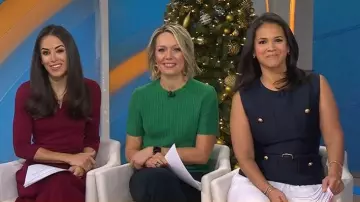 Madewell Bouclé-Knit Crewneck Sweater Tee worn by Dylan Dreyer as seen in Today on December 23, 2025